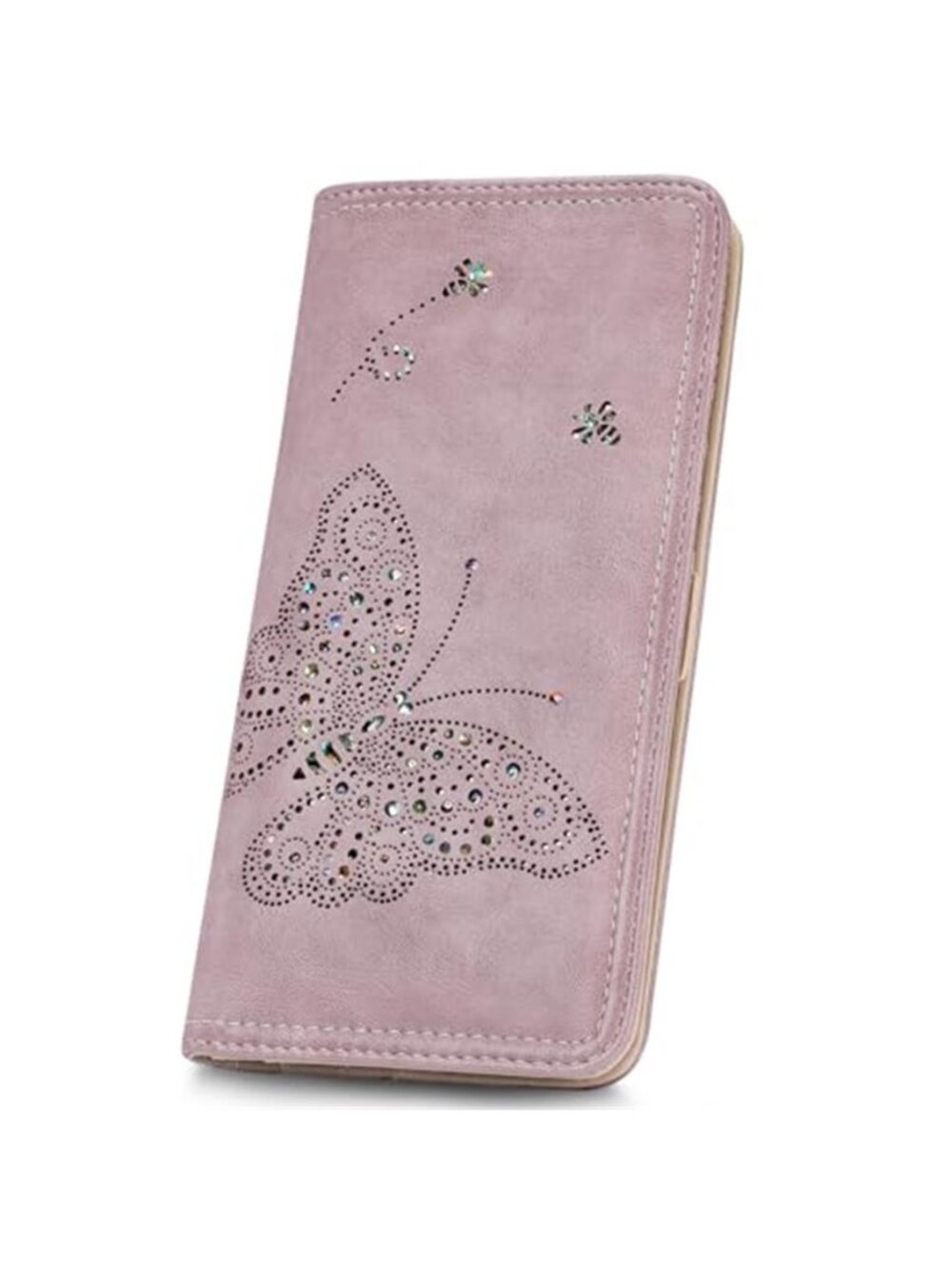 Womens RFID Wallet Butterfly Bifold Clutch Card Holder Slim Long Wallet